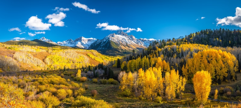 K K K Mount Sneffels Usa Mountains Autumn Scenery Panorama