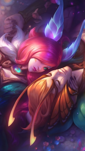 Xayah Rakan LoL Star Guardian Splash Art 4k HD Phone Wallpaper