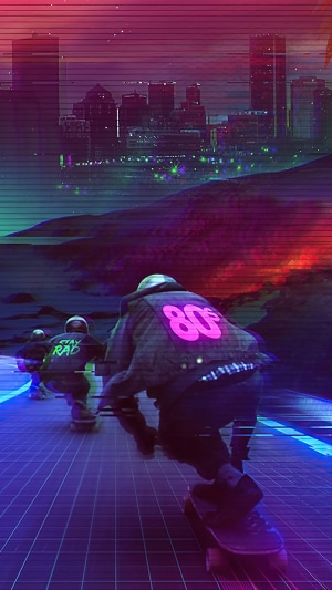 Car OutRun Out Run Synthwave Retrowave Vaporwave Scenery Digital