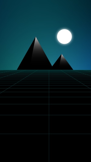 4K Synthwave Moon Night Pyramid HD Wallpaper Rare Gallery