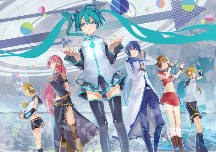 Kaito Megurine Luka Meiko Hatsune Miku Kagamine Rin Kagamine Len