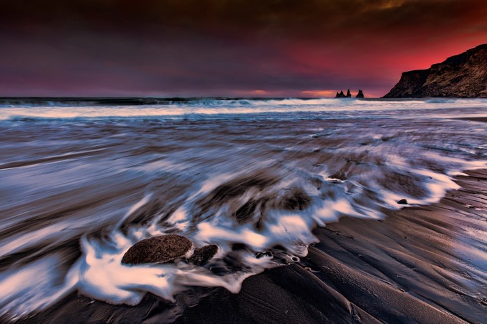 Sunlight Landscape Sunset Sea Water Rock Shore Sand Reflection