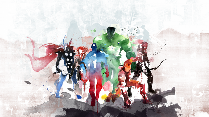 Illustration Thor Iron Man Hulk Captain America The Avengers