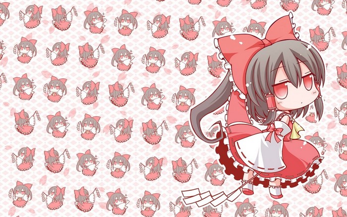 Illustration Anime Anime Girls Touhou Cartoon Hakurei Reimu Font