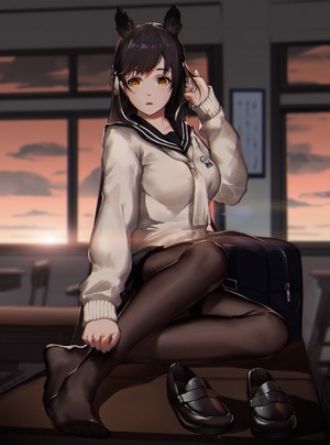 Dark Hair Anime Depth Of Field Women Long Hair Ogipote Pigtails