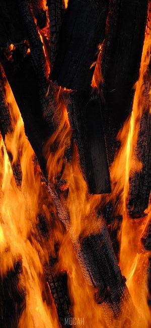 Flame Firewood Fire Ash Heat Apple Iphone Pro Screensaver