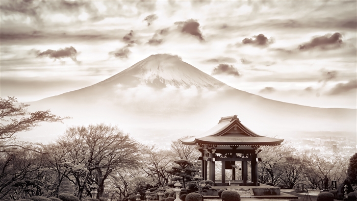 Cloud Japan Mount Fuji Sepia Volcano 4k HD Wallpaper Rare Gallery