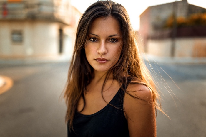 Depth Of Field Eyes Auburn Hair Model Portrait Miro Hofmann Tank