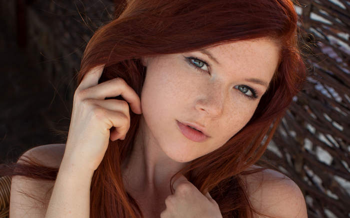 1920x1080 Mia Sollis Redhead Freckles Women Face 175 KB HD