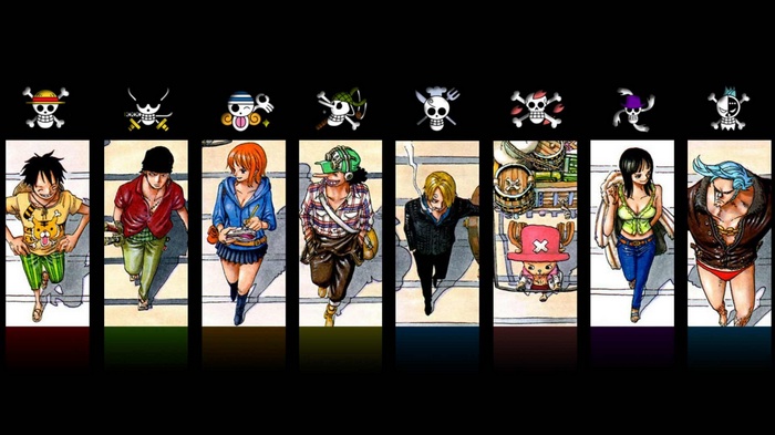 Roronoa Zoro Sanji Monkey D Luffy Collage Princess Vivi One Piece