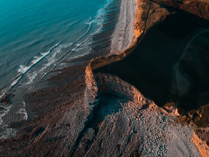 3762x2822 Rock Formation Drone View Dji Sea Orange Water Drone