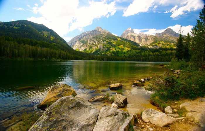 Grand Teton Wyoming Parks Usa Mountains Scenery Hd Wallpaper