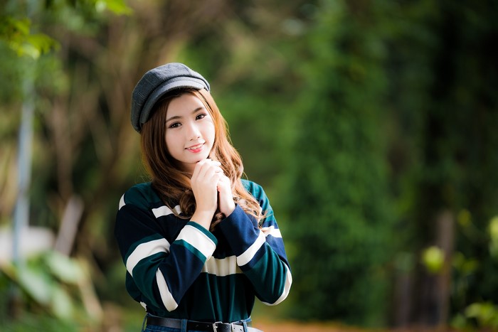 K Asian Bokeh Pose Hands Cute Brown Haired Hd Wallpaper Rare