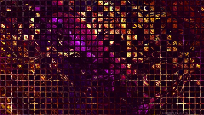 Abstract Rammpatricia Cube Digital Art Watermarked Mosaic Square