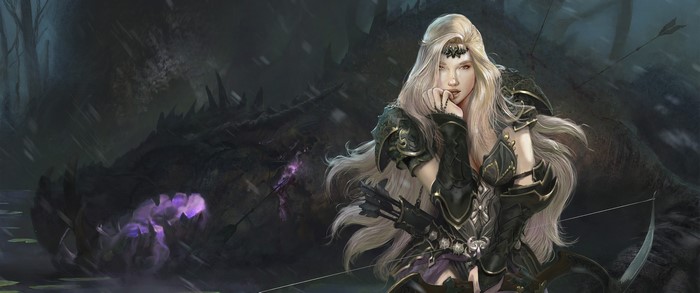 Girl With Weapon Fantasy Art Blonde Archer Long Hair Fantasy Girl