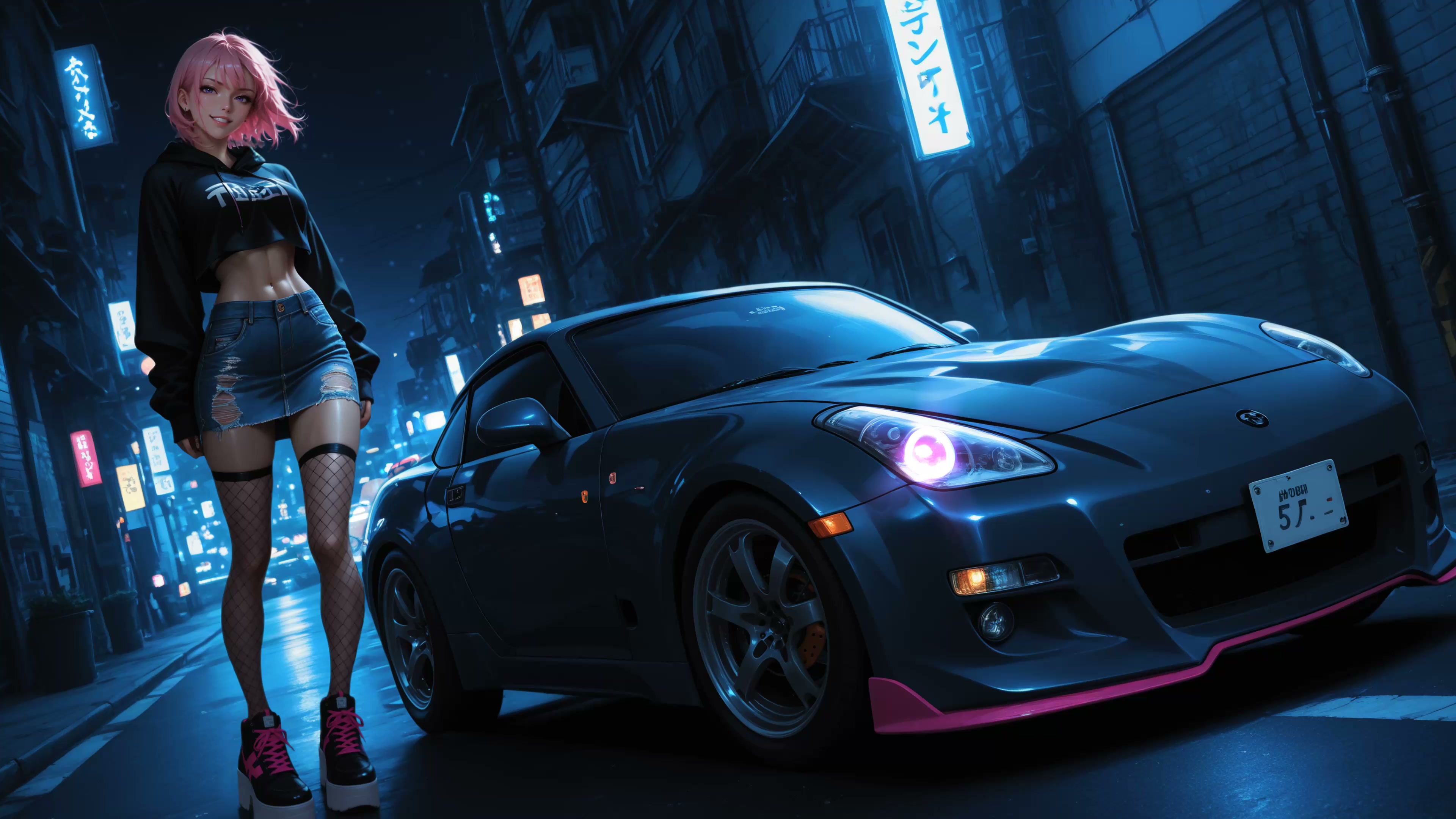 Street Car Night Live Wallpaper