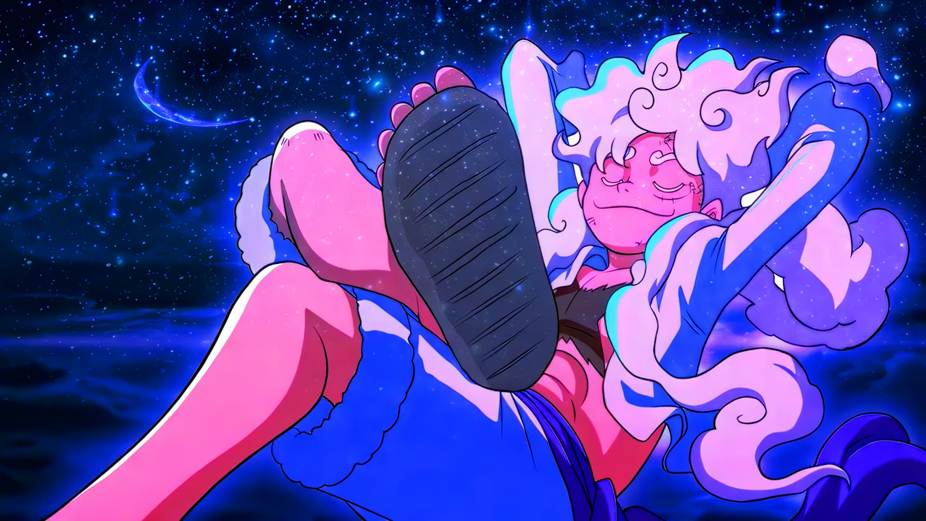 Luffy Relaxing Under Stars Live Wallpaper