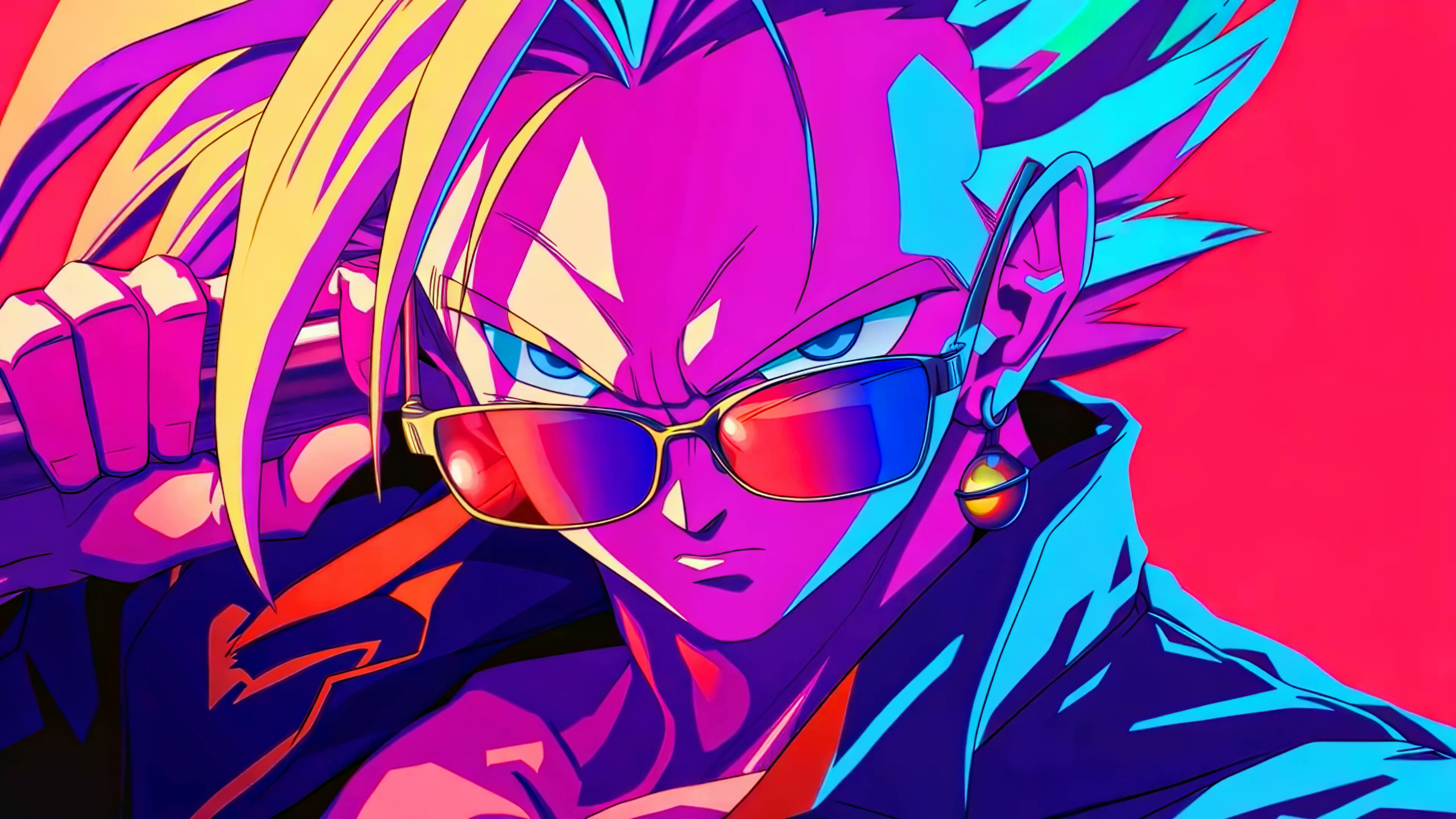 Synthwave Saiyan Live Wallpaper