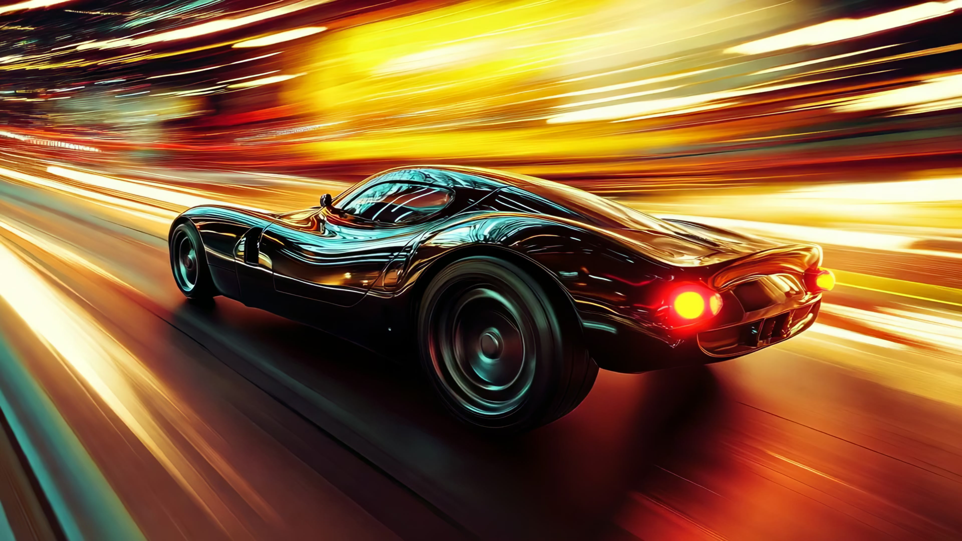 Sleek Car Night Speed Live Wallpaper