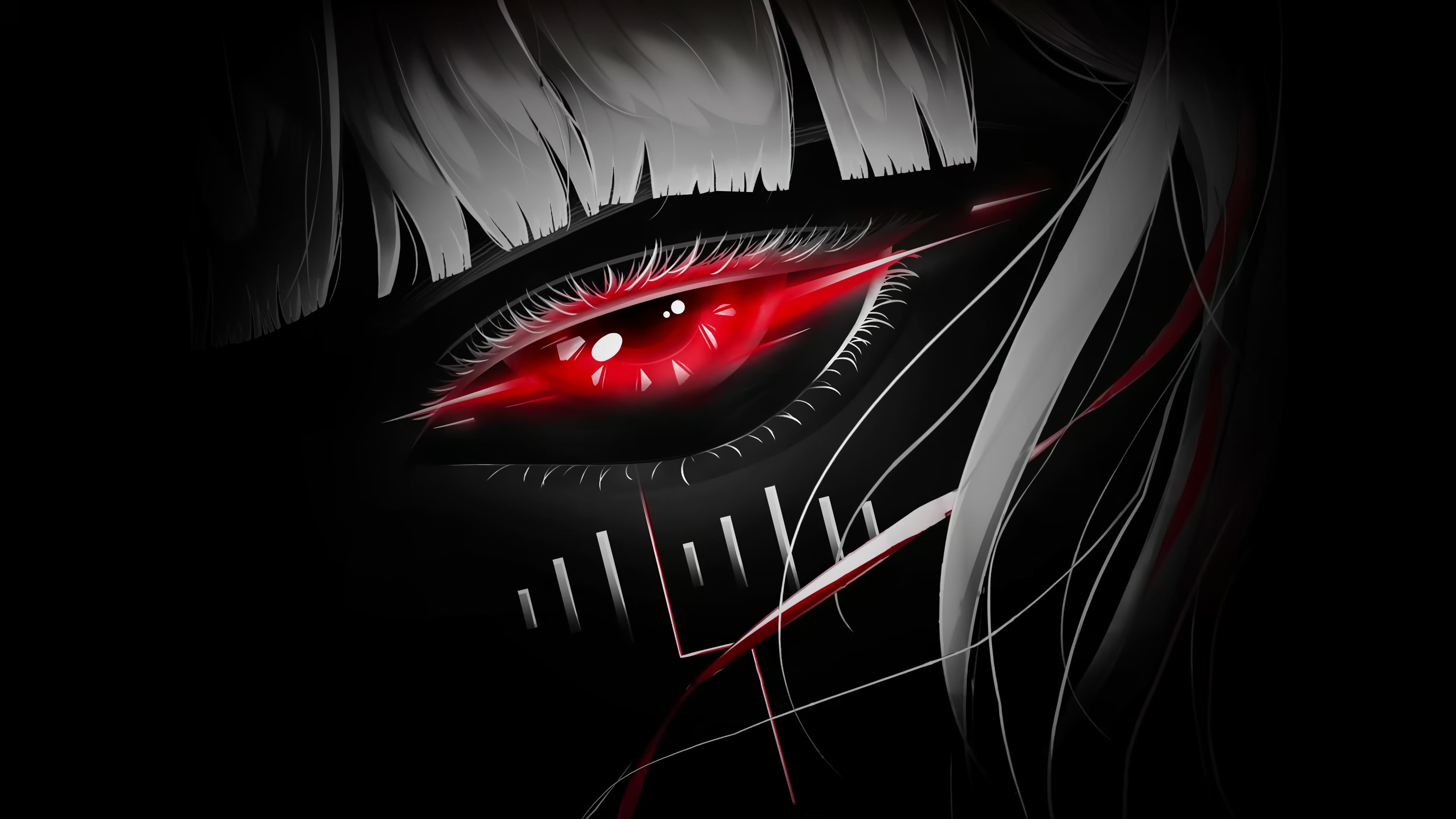 Red Anime Eye Live Wallpaper