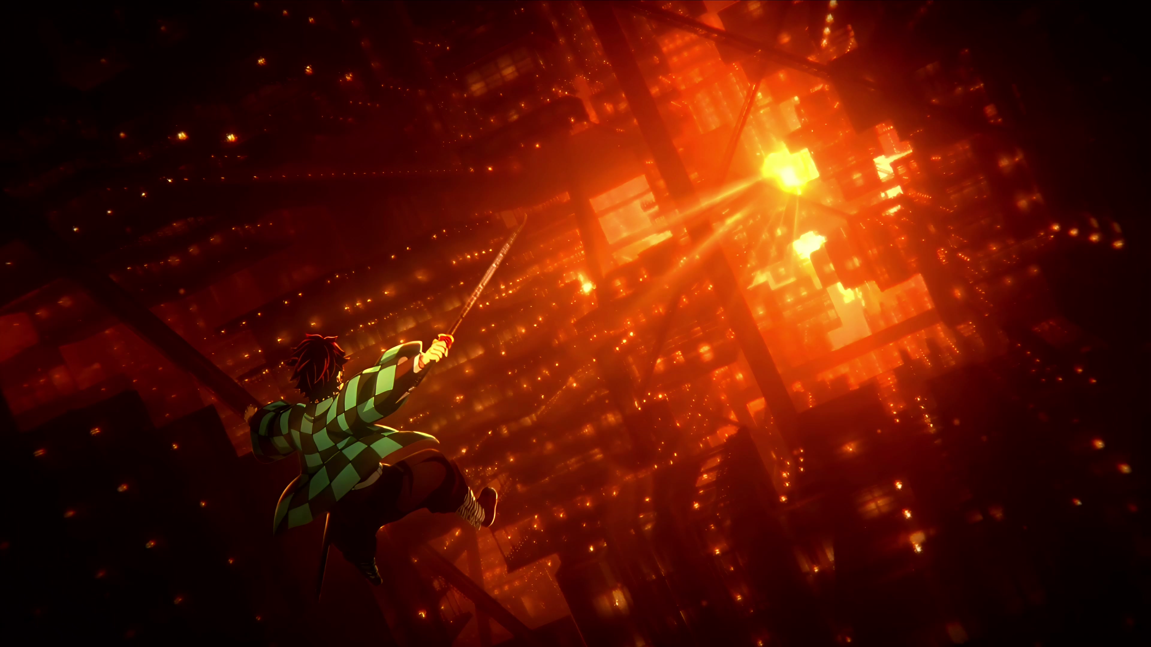 Hinokami Ascension – Tanjiro Kamado in Fiery Realm Live Wallpaper
