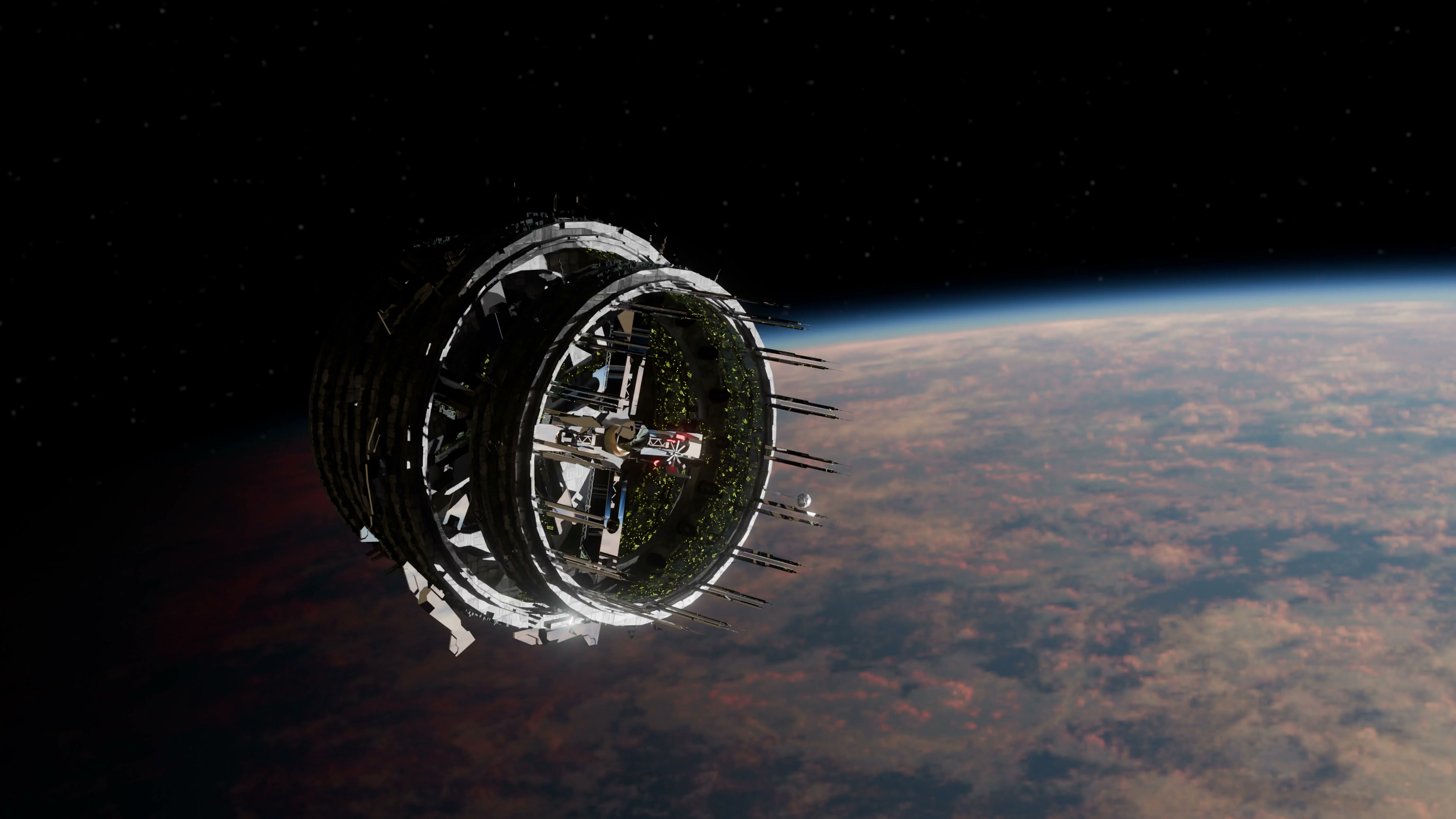 Futuristic Space City Station Live Wallpaper