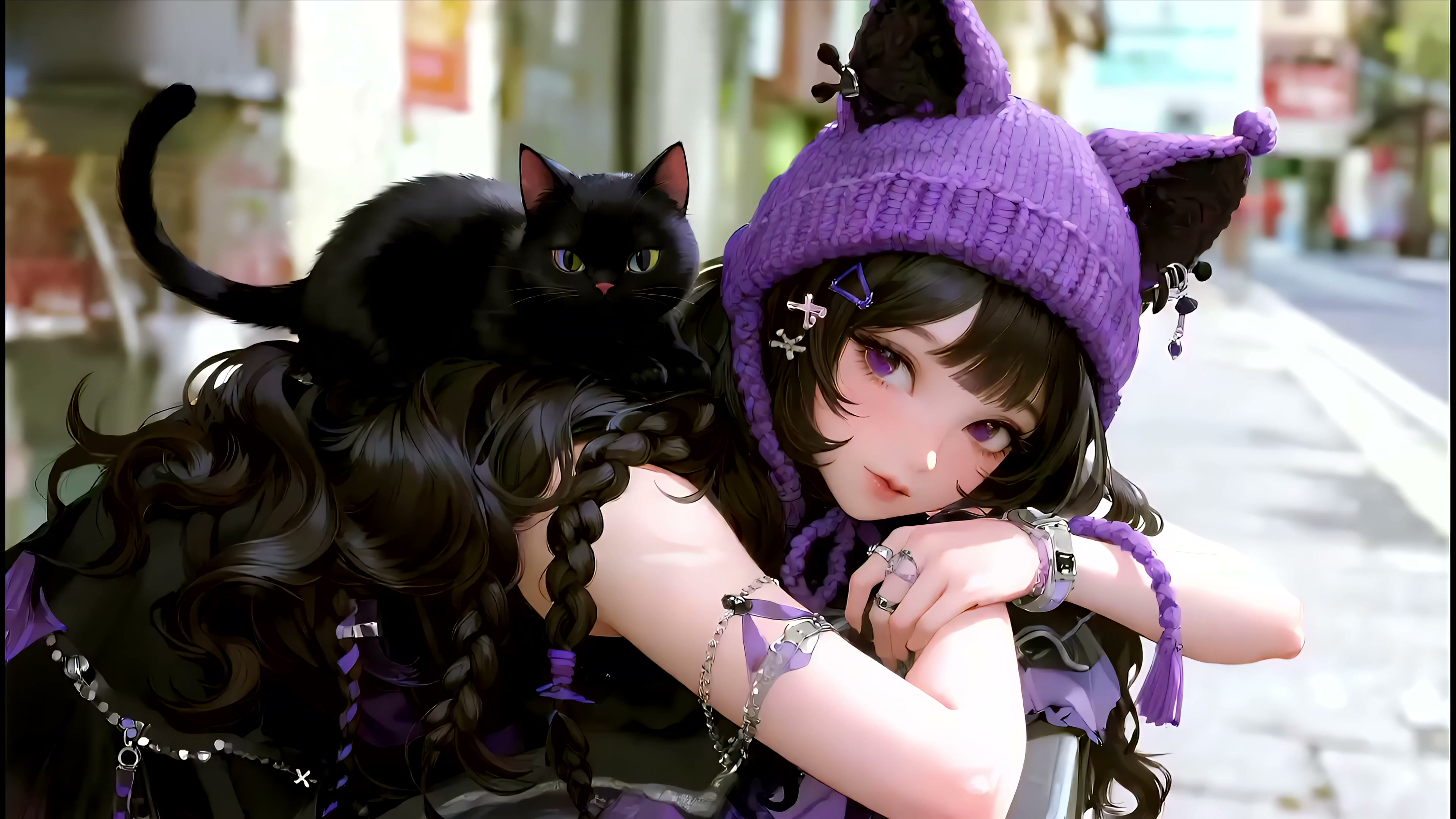 Street Style & Cat Vibes Live Wallpaper
