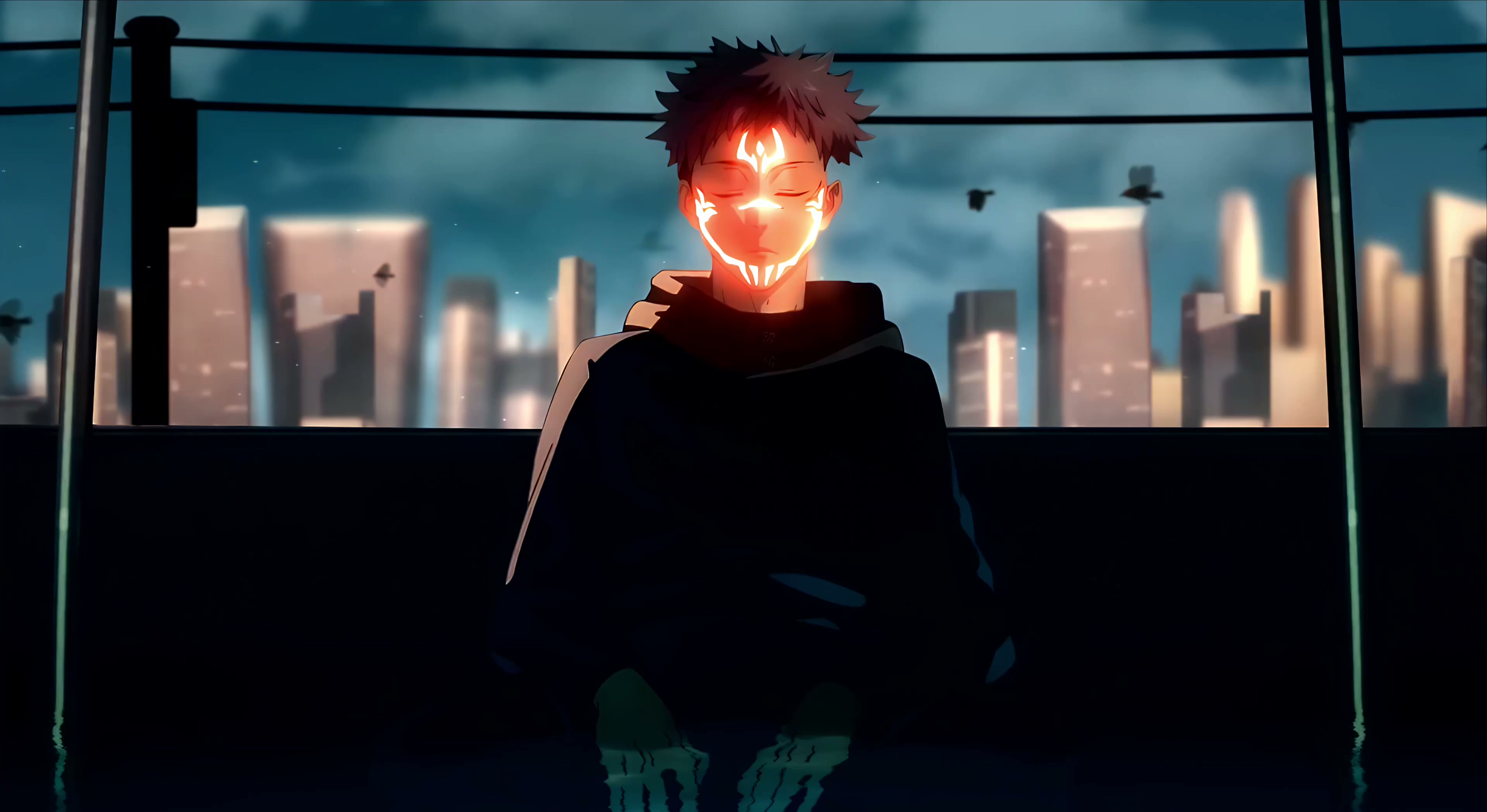 Yuji Sukuna Glow Live Wallpaper