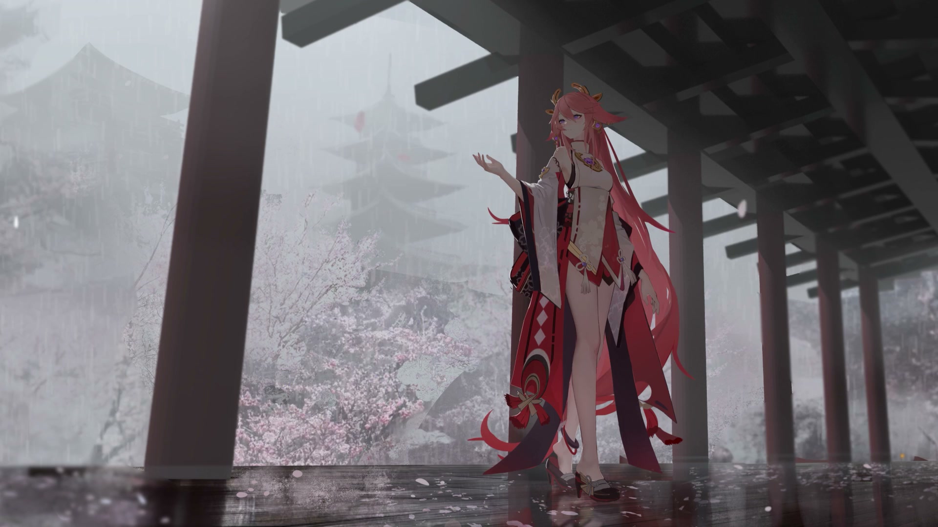 Yae Miko Temple Genshin Impact Live Wallpaper