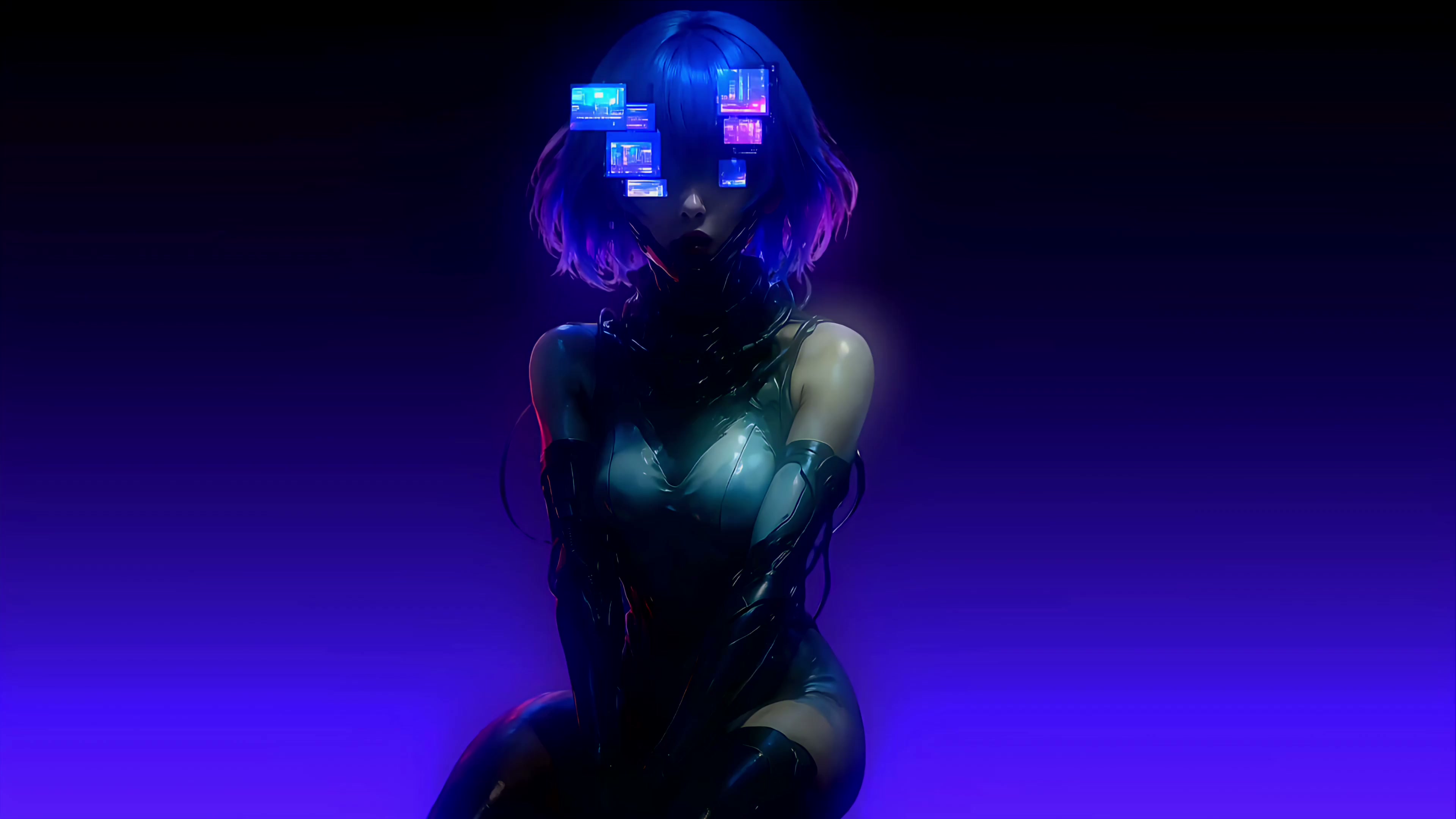 Neon System Girl Live Wallpaper