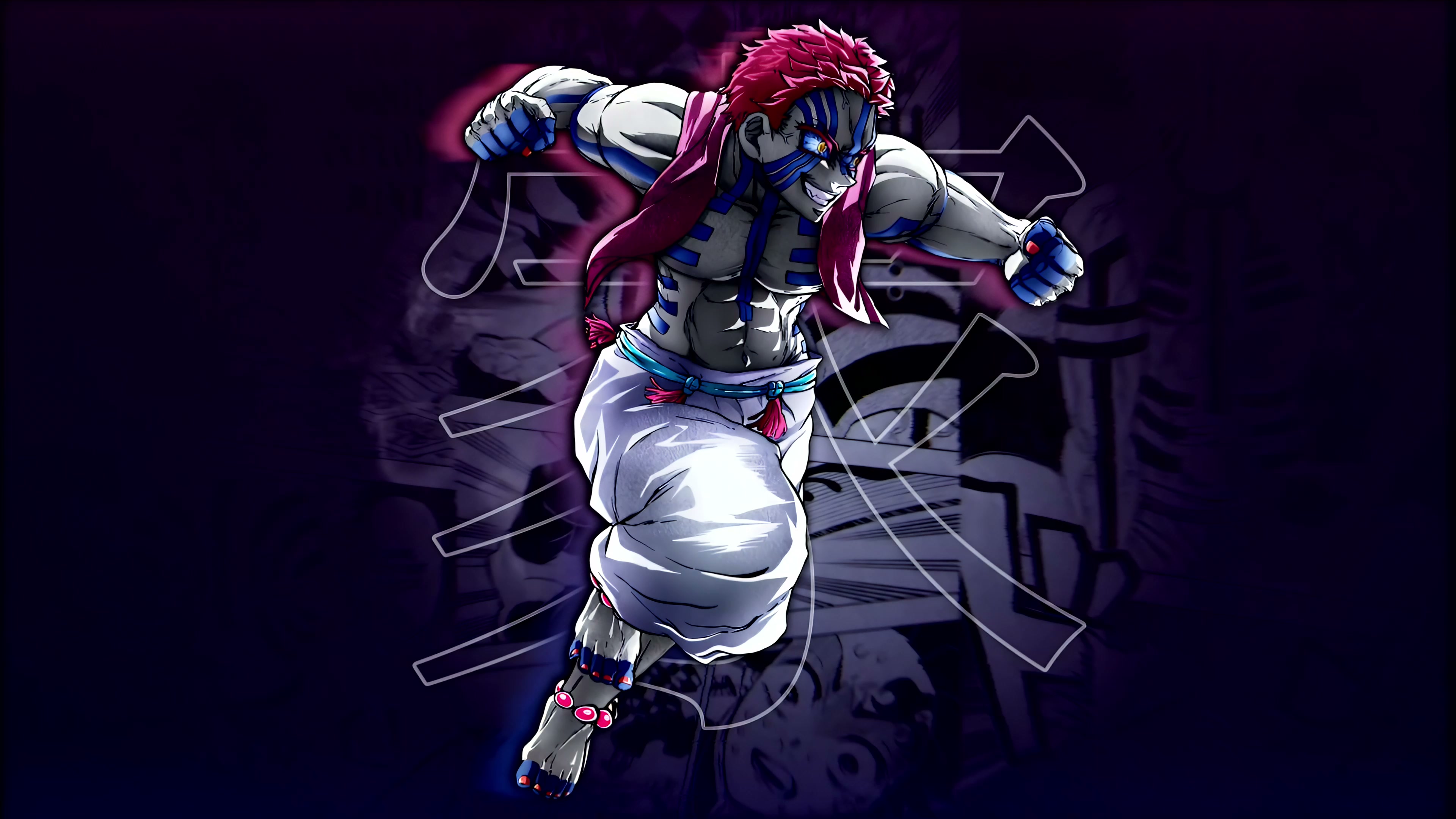 Akaza Unleashed – Demon Slayer Live Wallpaper