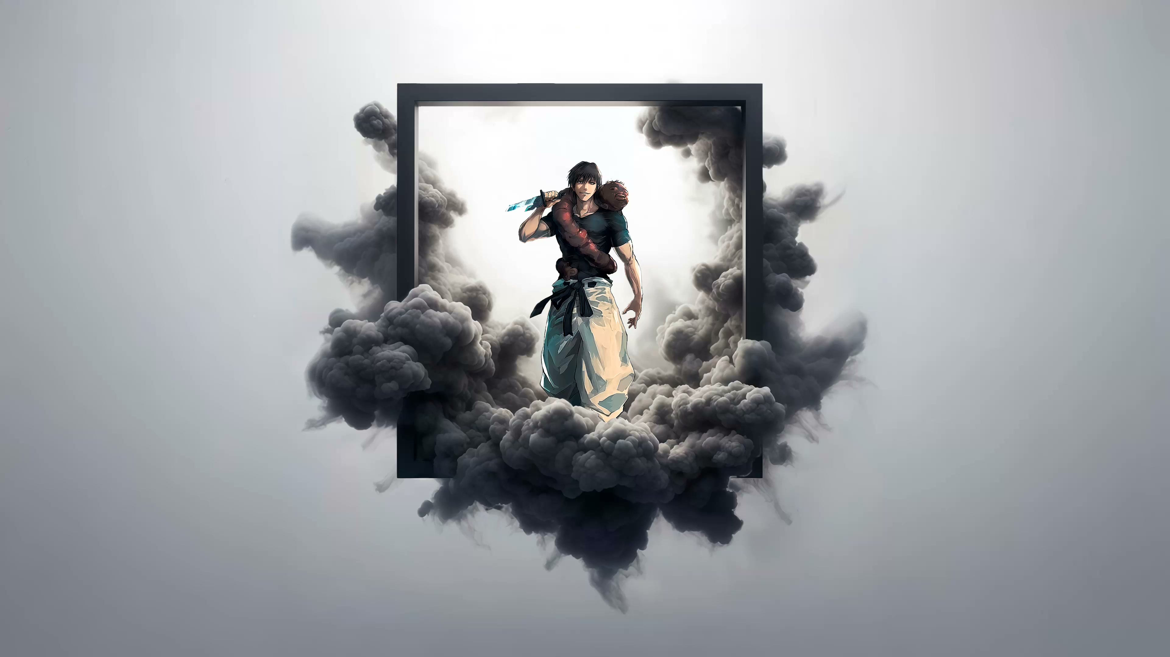 Jujutsu Kaisen - Toji Fushiguro Smoke Frame Live Wallpaper