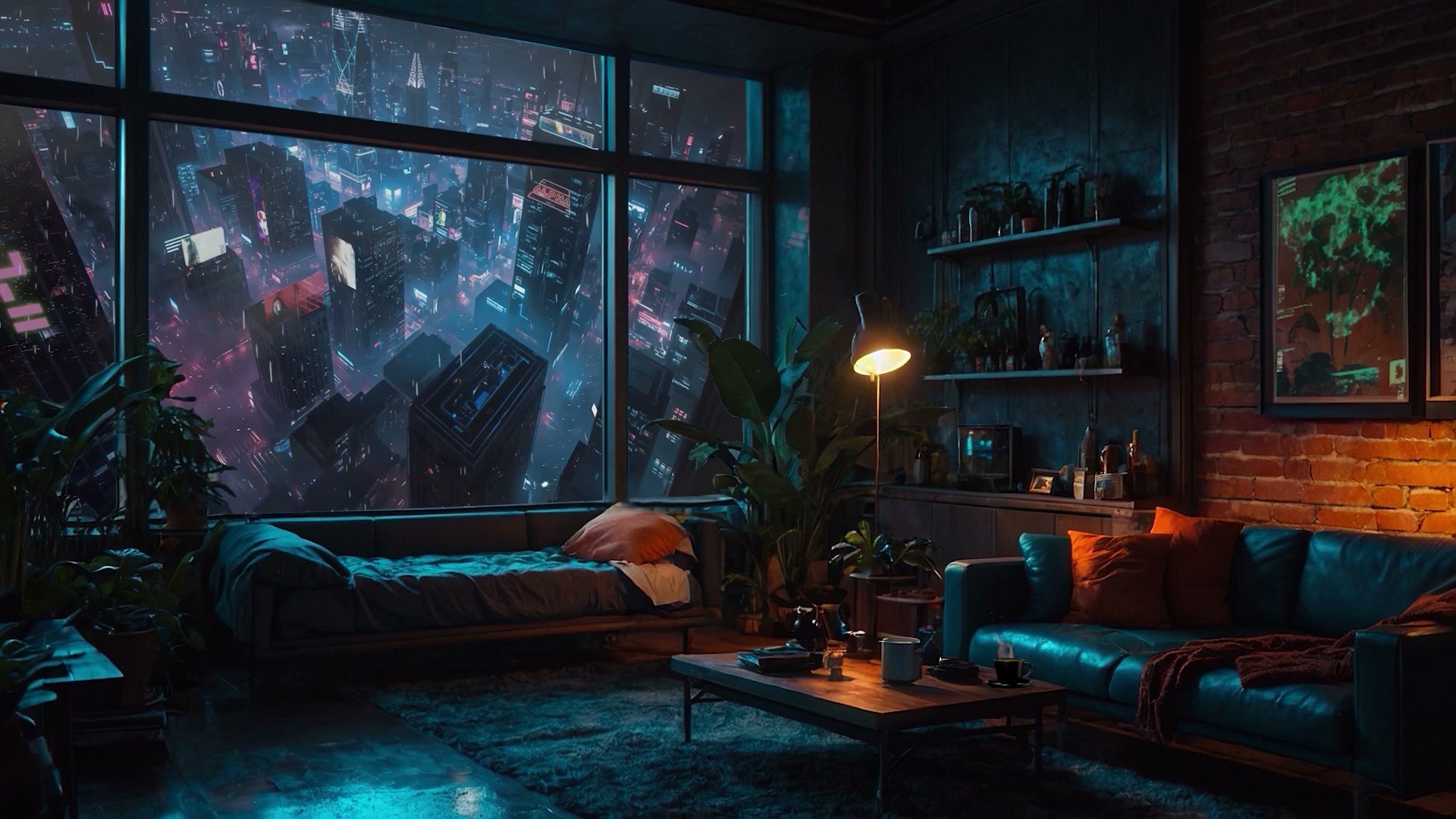 Neon City Hideout Live Wallpaper