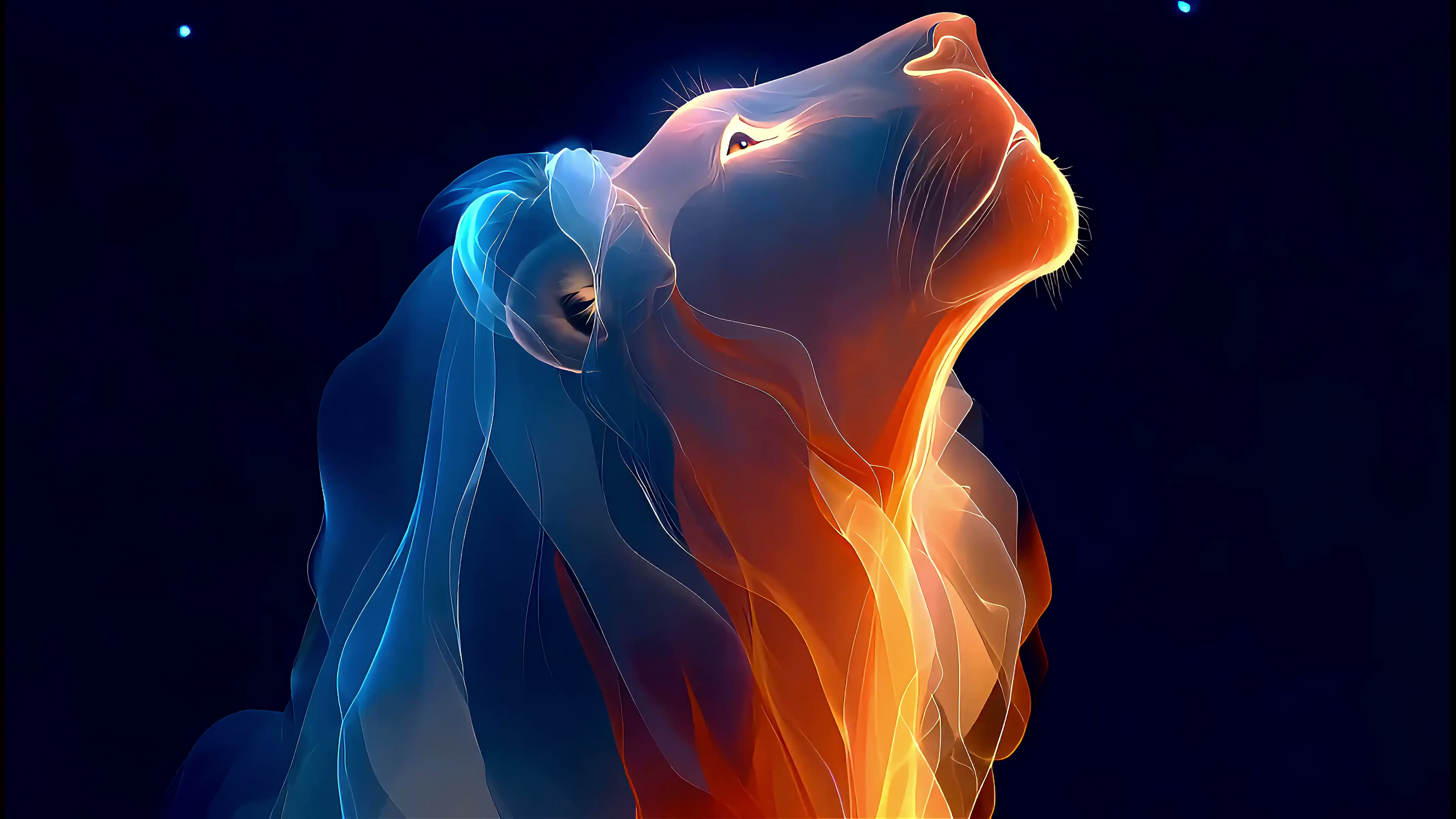 Neon Lion Live Wallpaper