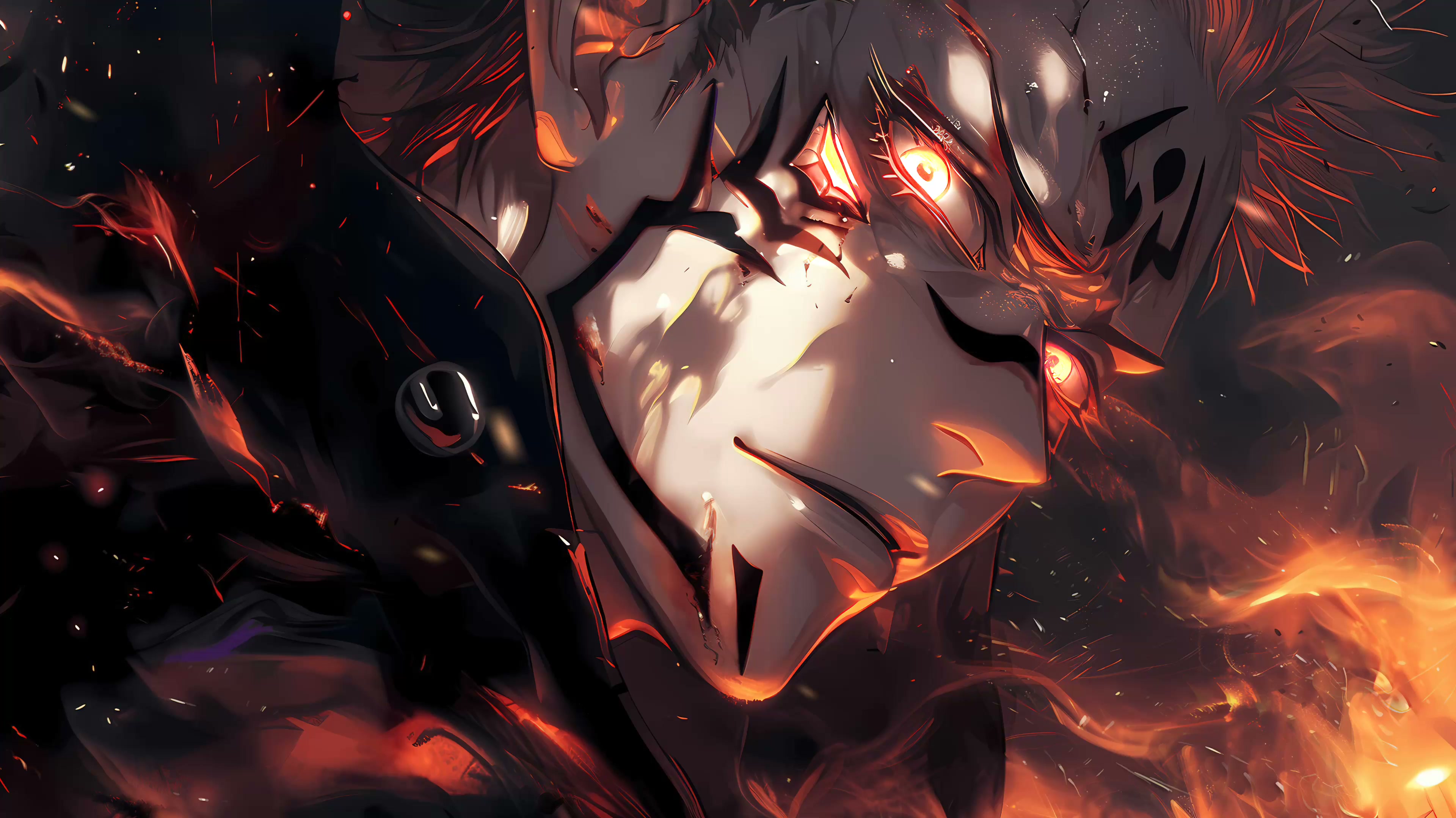 Jujutsu Kaisen - Ryomen Sukuna Fiery Portrait Live Wallpaper