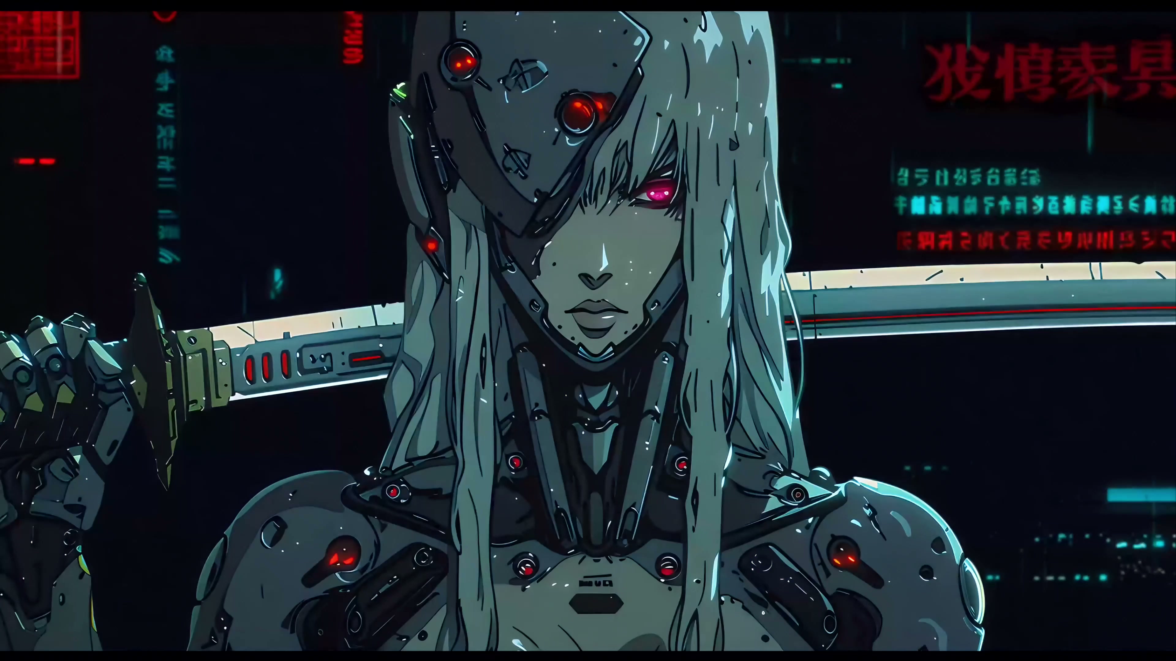 Neon Blade Ghost Live Wallpaper
