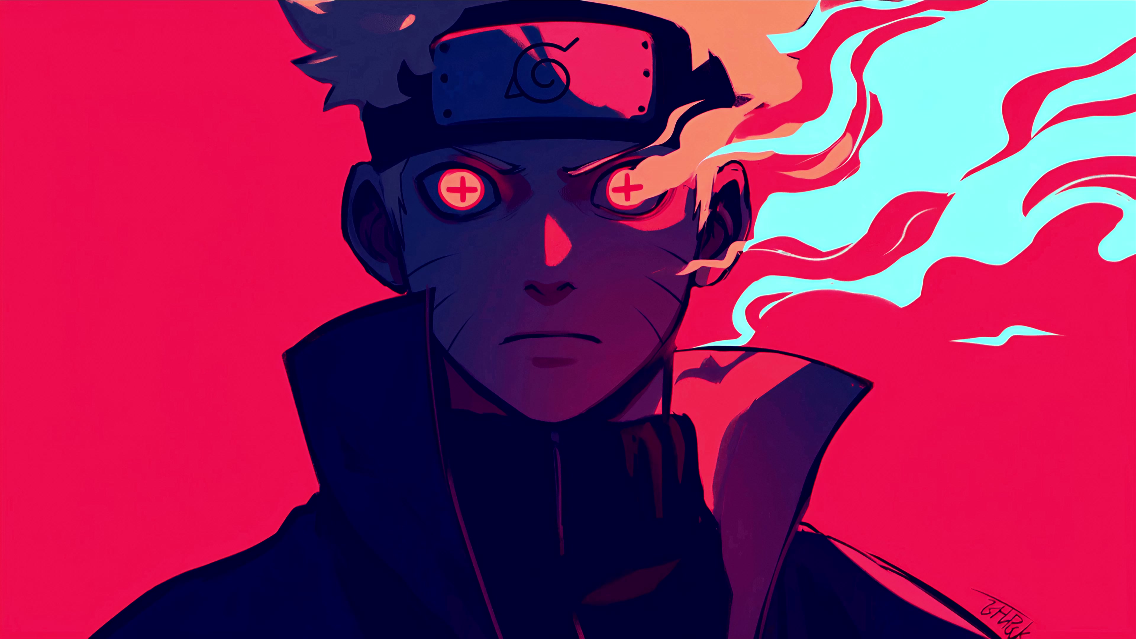 Neon Naruto Red Eyes Live Wallpaper