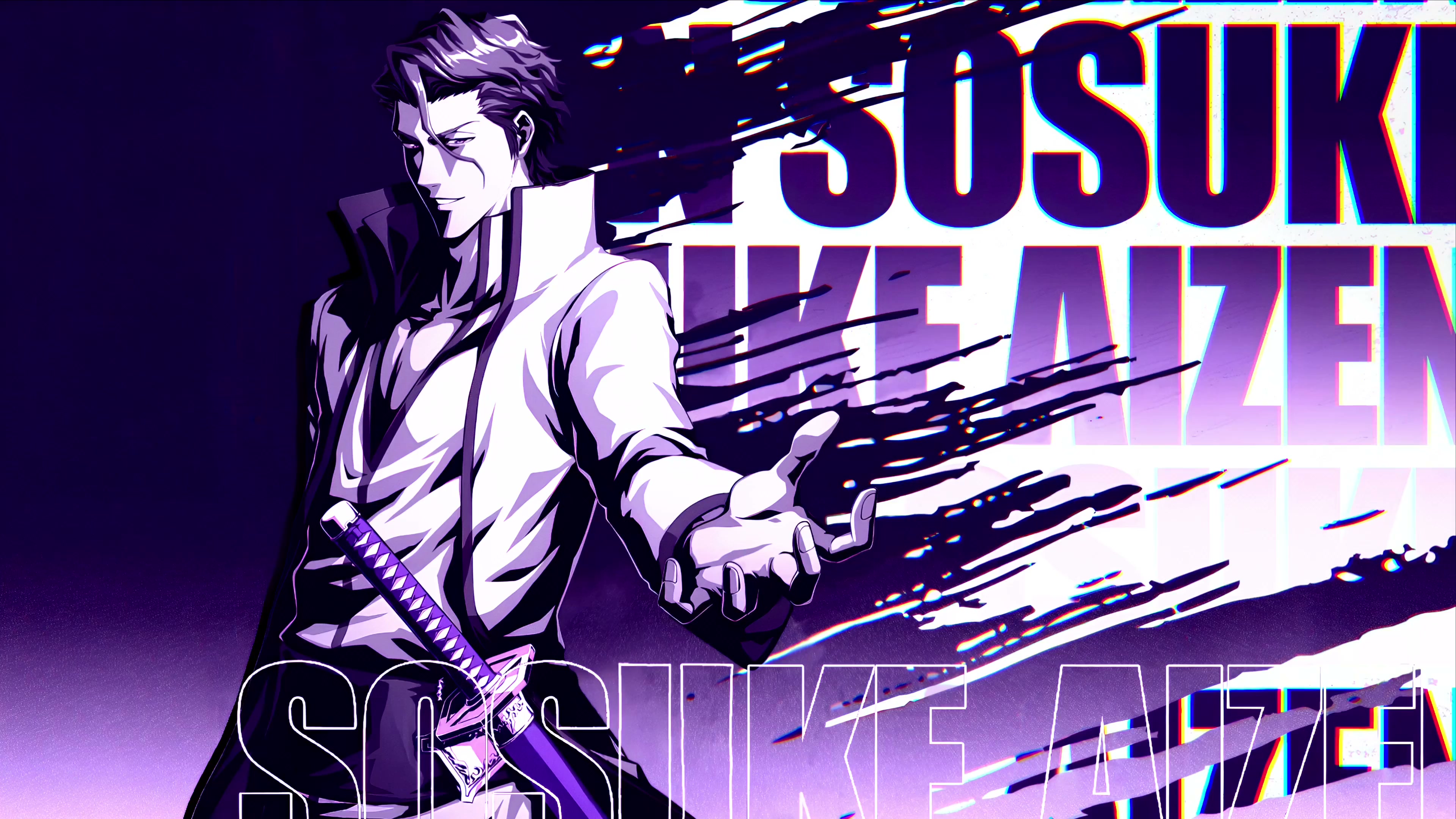 Aizen Sword Strike Glow Live Wallpaper