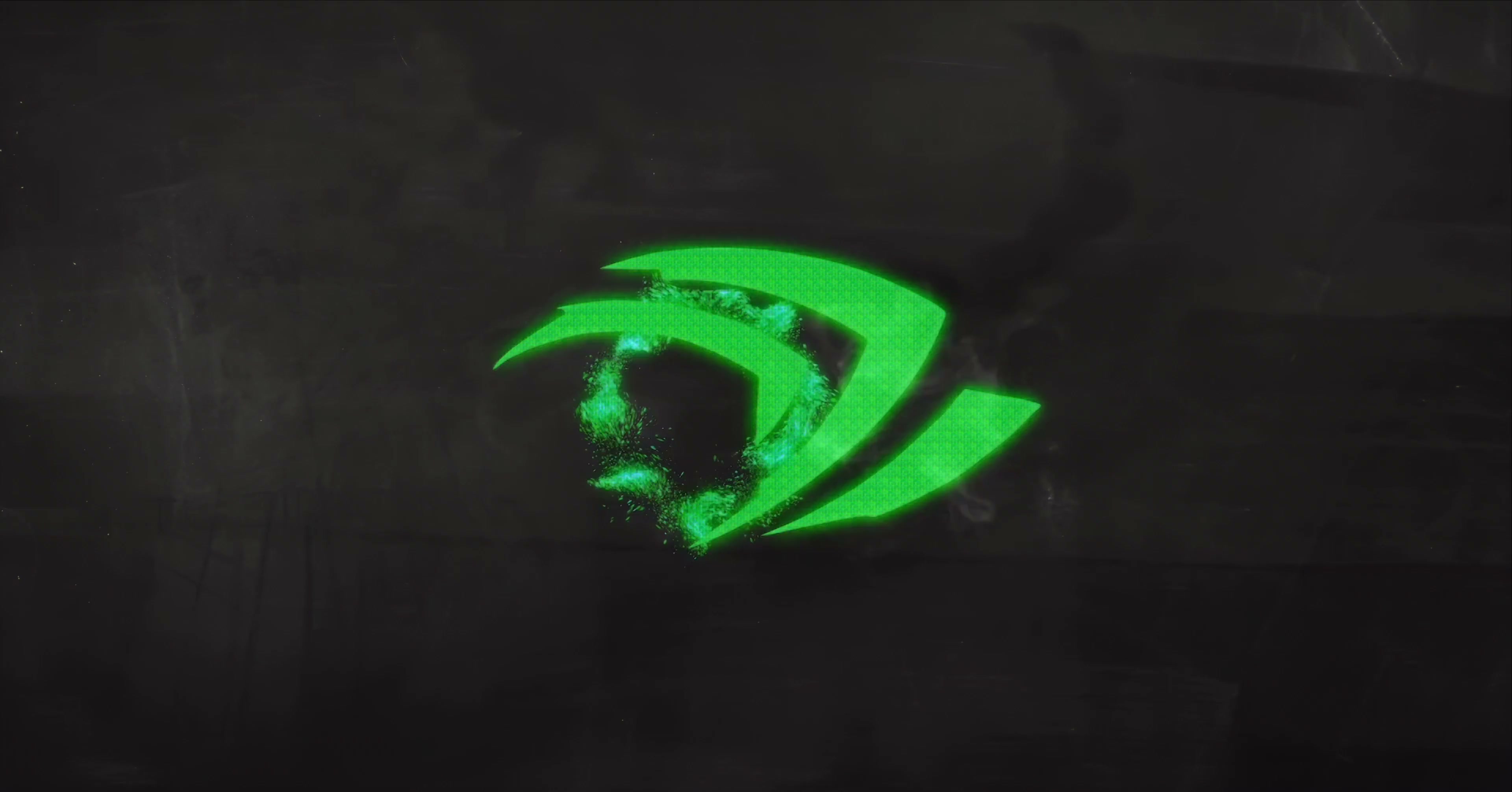 Glowing Green NVIDIA Logo Live Wallpaper