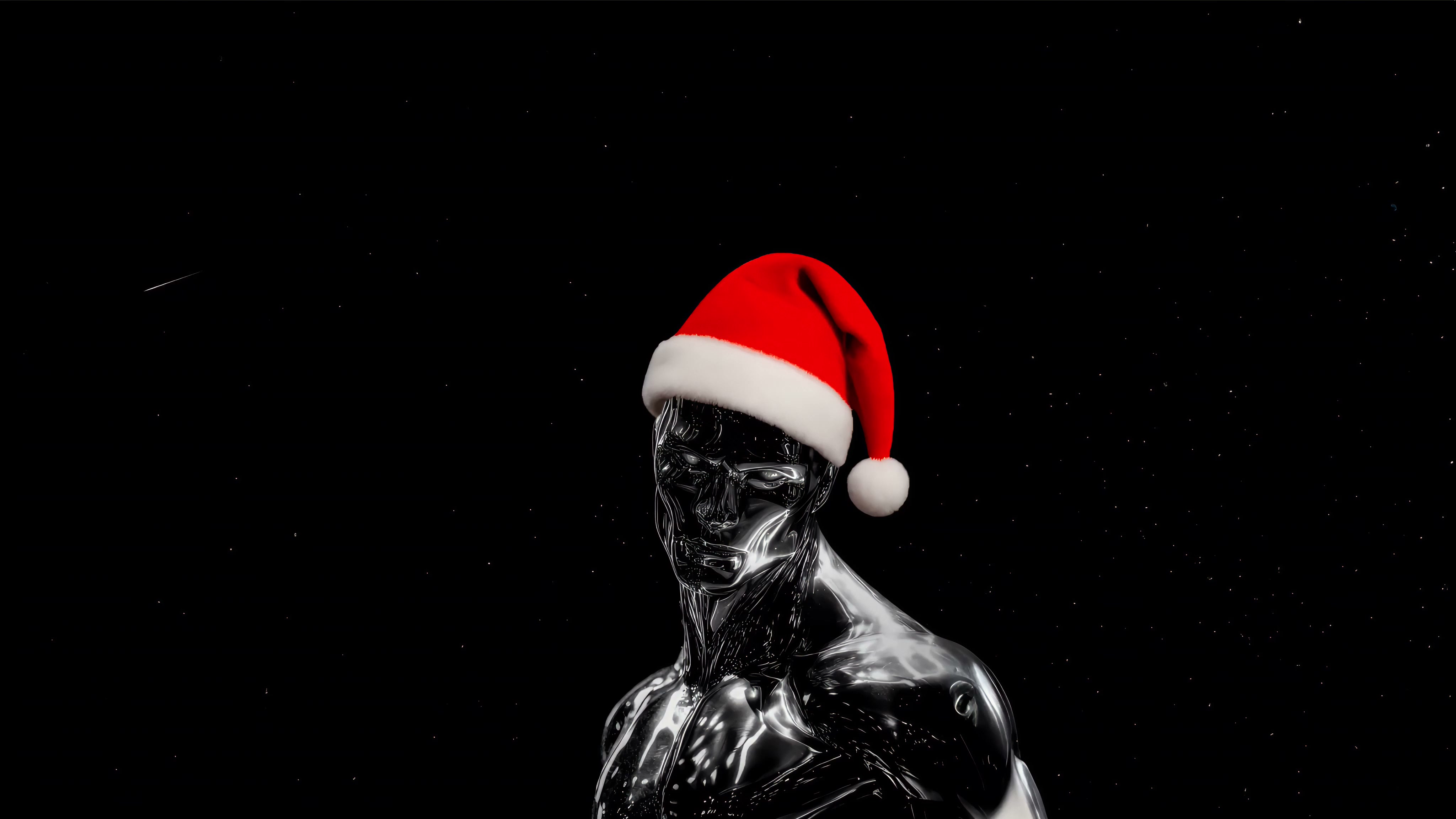 Marvels Silver Surfer - Christmas Santa Hat Edition Live Wallpaper