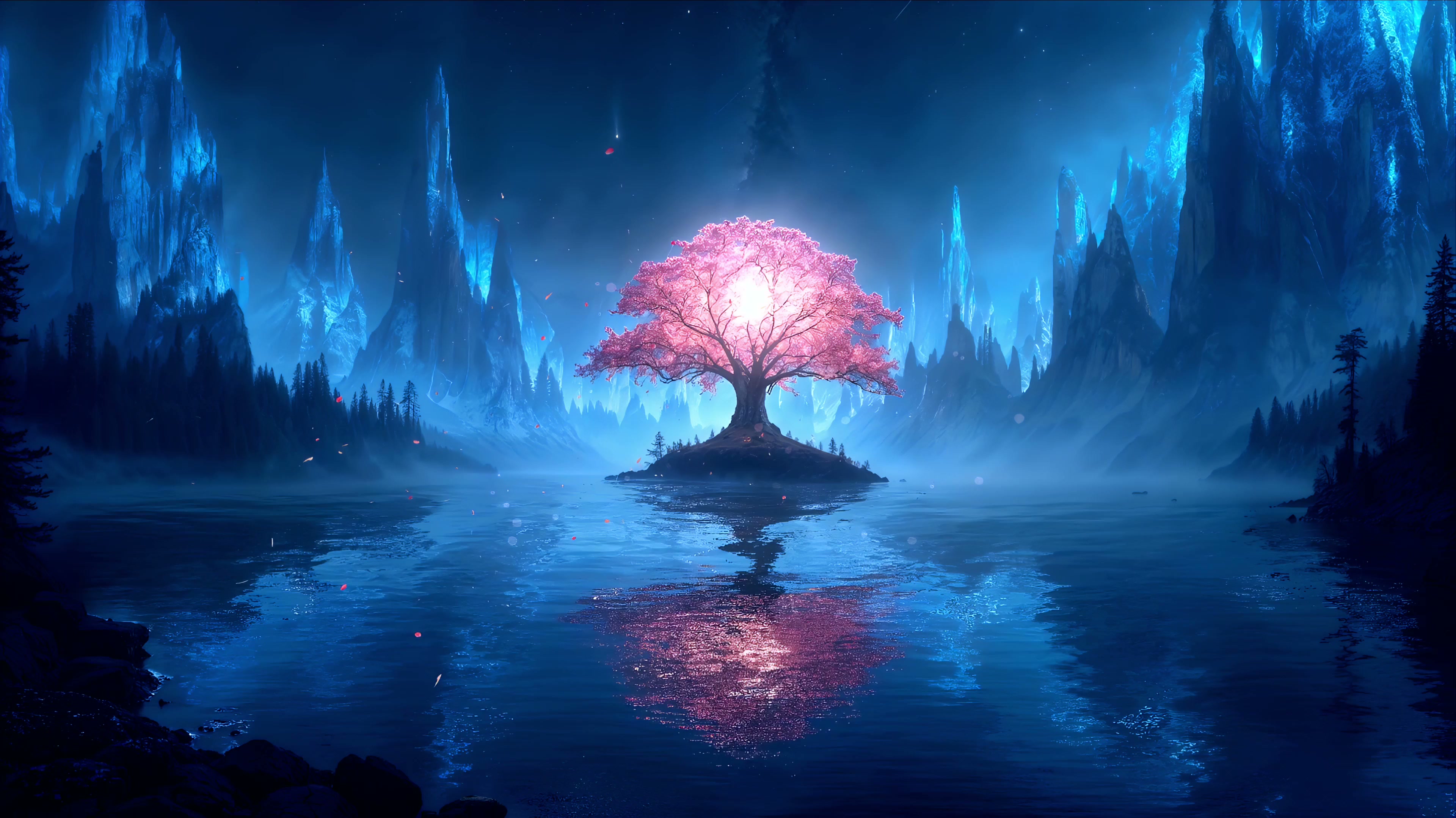 Luminous Bloom – Enchanted Tree Live Wallpaper
