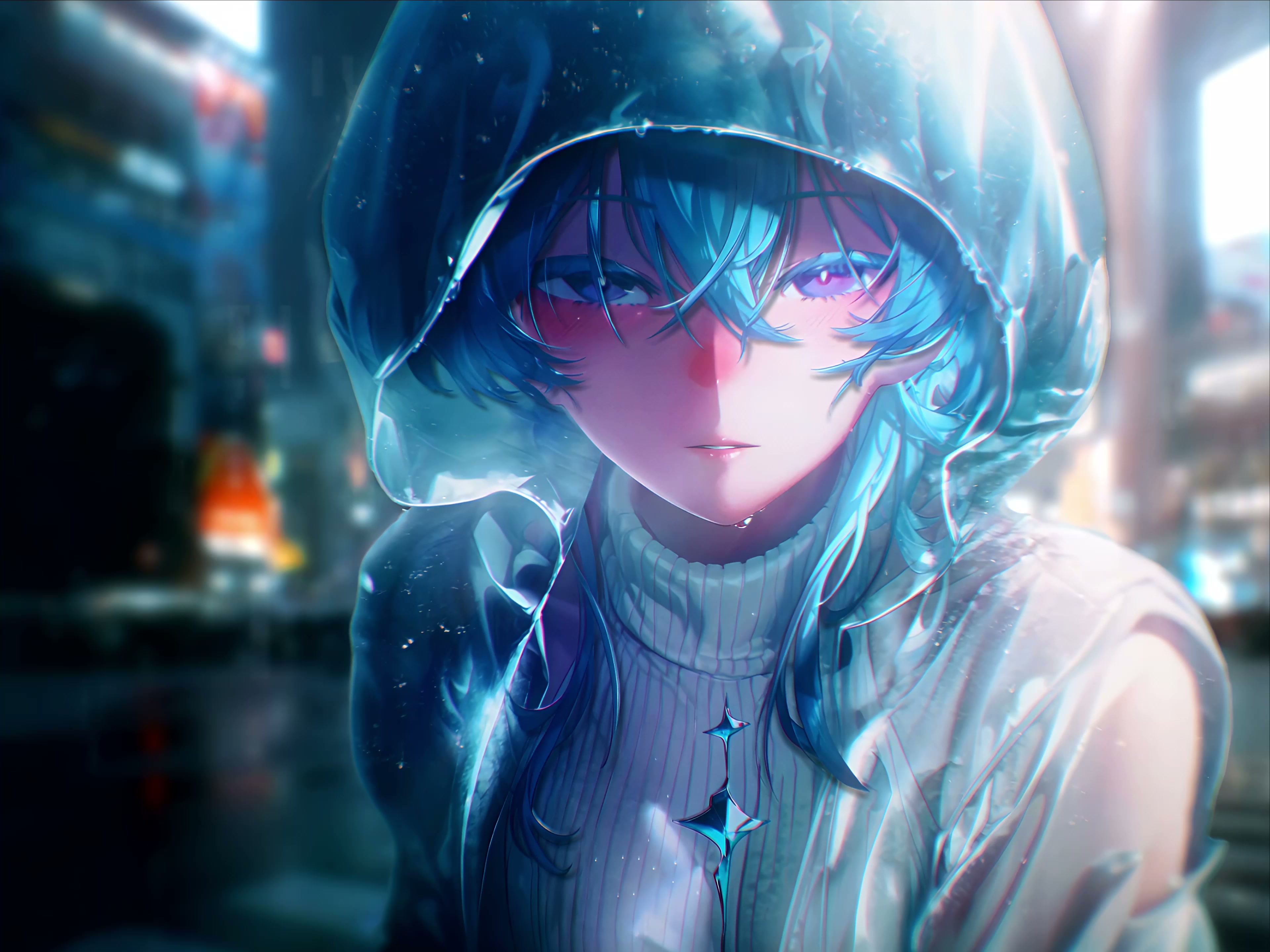 Blue Neon Whisper Live Wallpaper