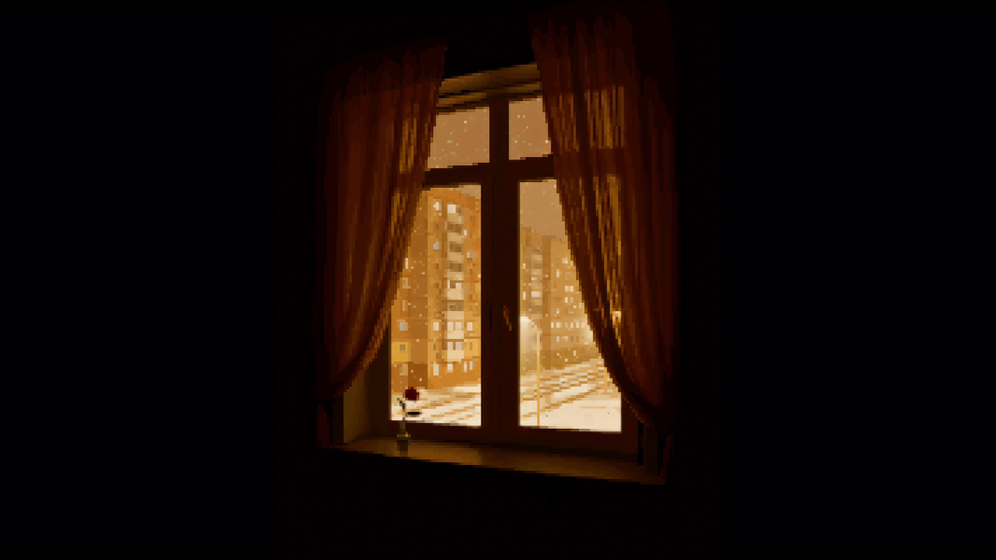 Pixel View from the Window Live Wallpaper