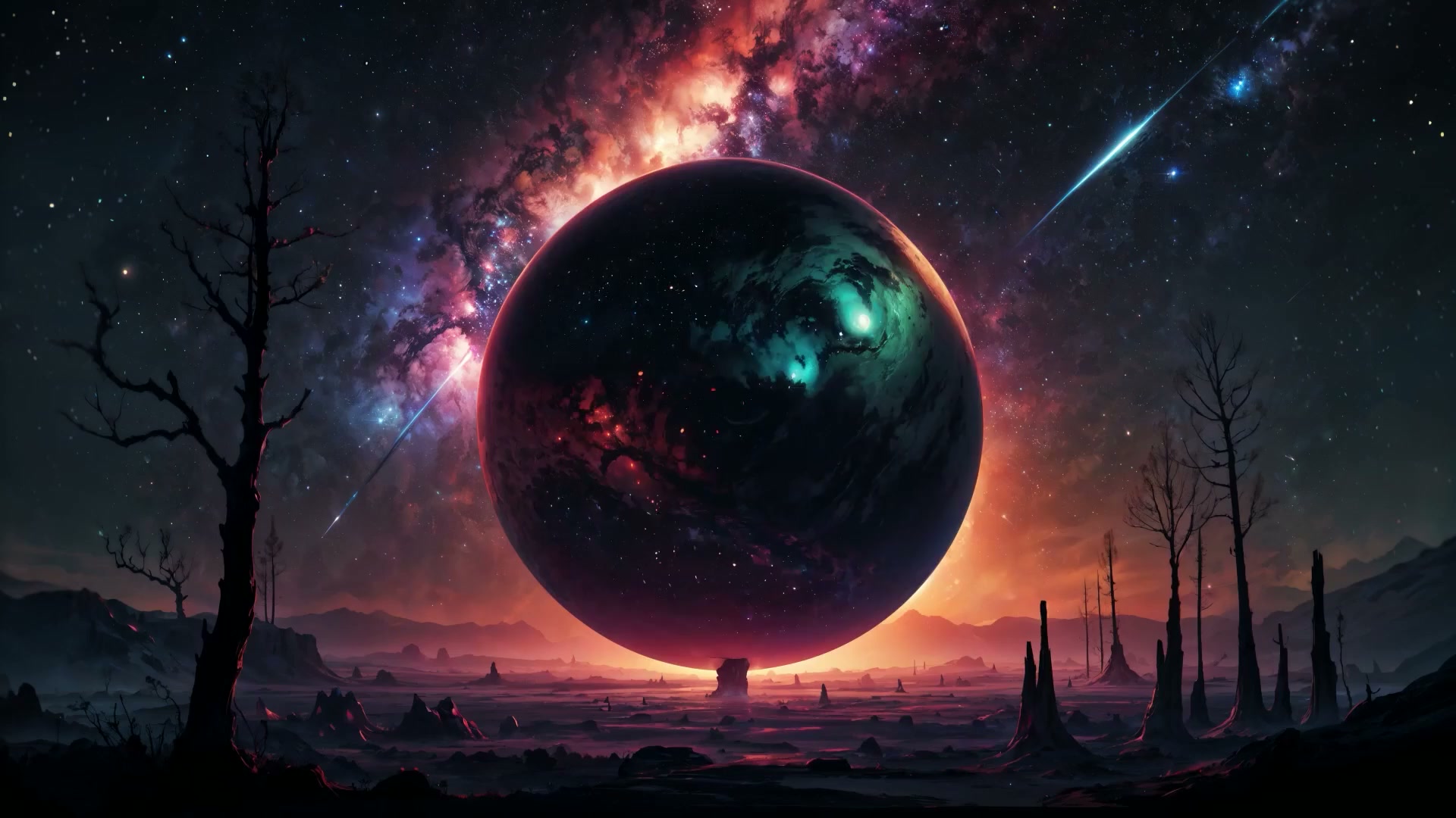 Swirling Nebula Eclipse Live Wallpaper