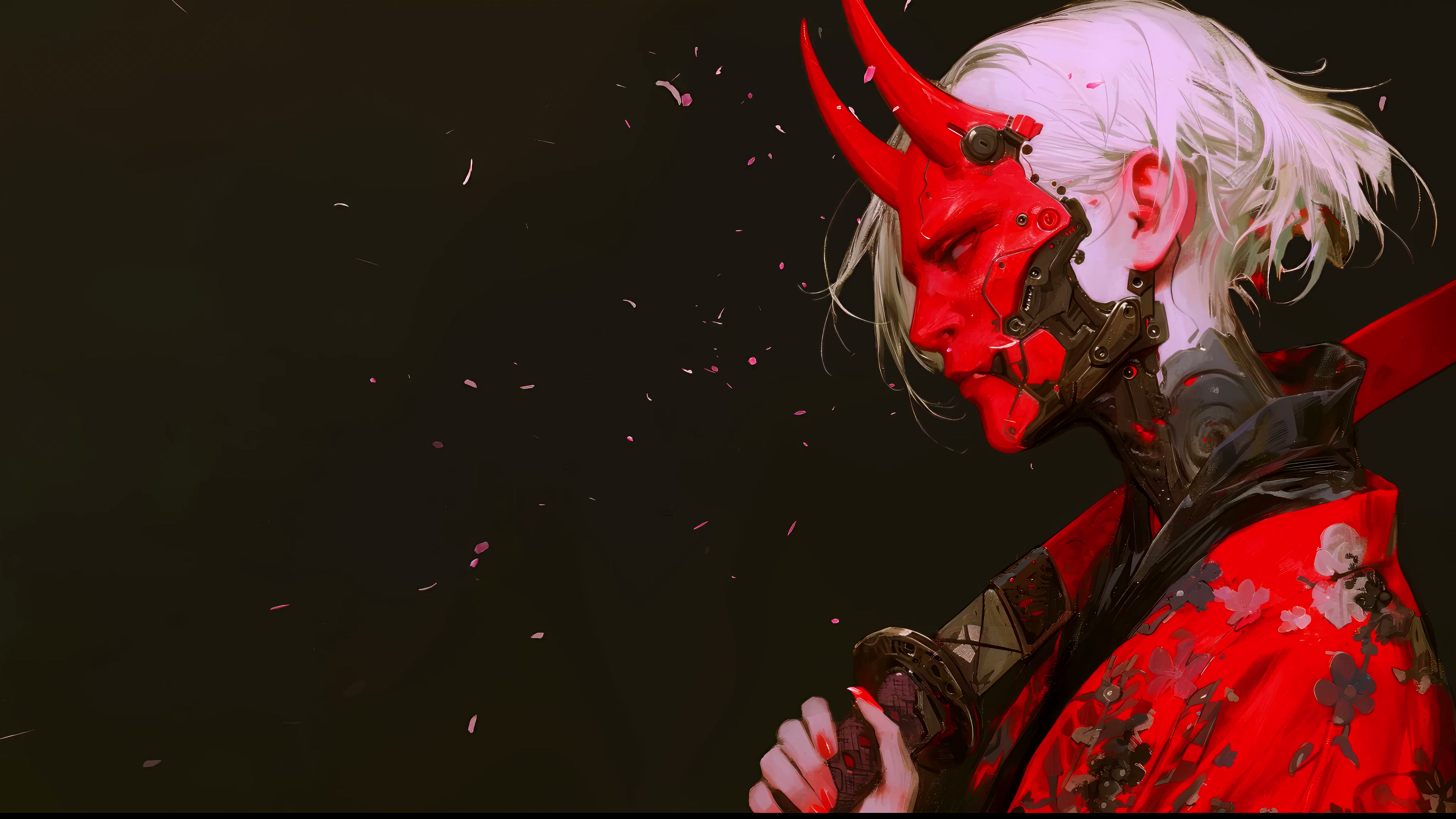 Cyber Oni Sword Stance Live Wallpaper
