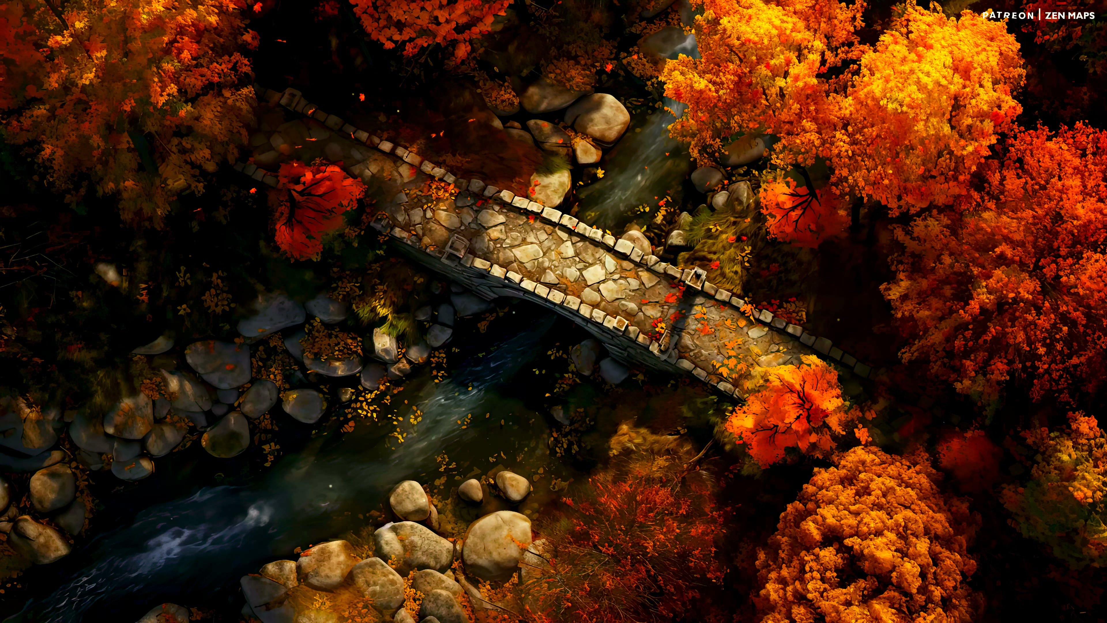Autumn Stone Bridge Live Wallpaper
