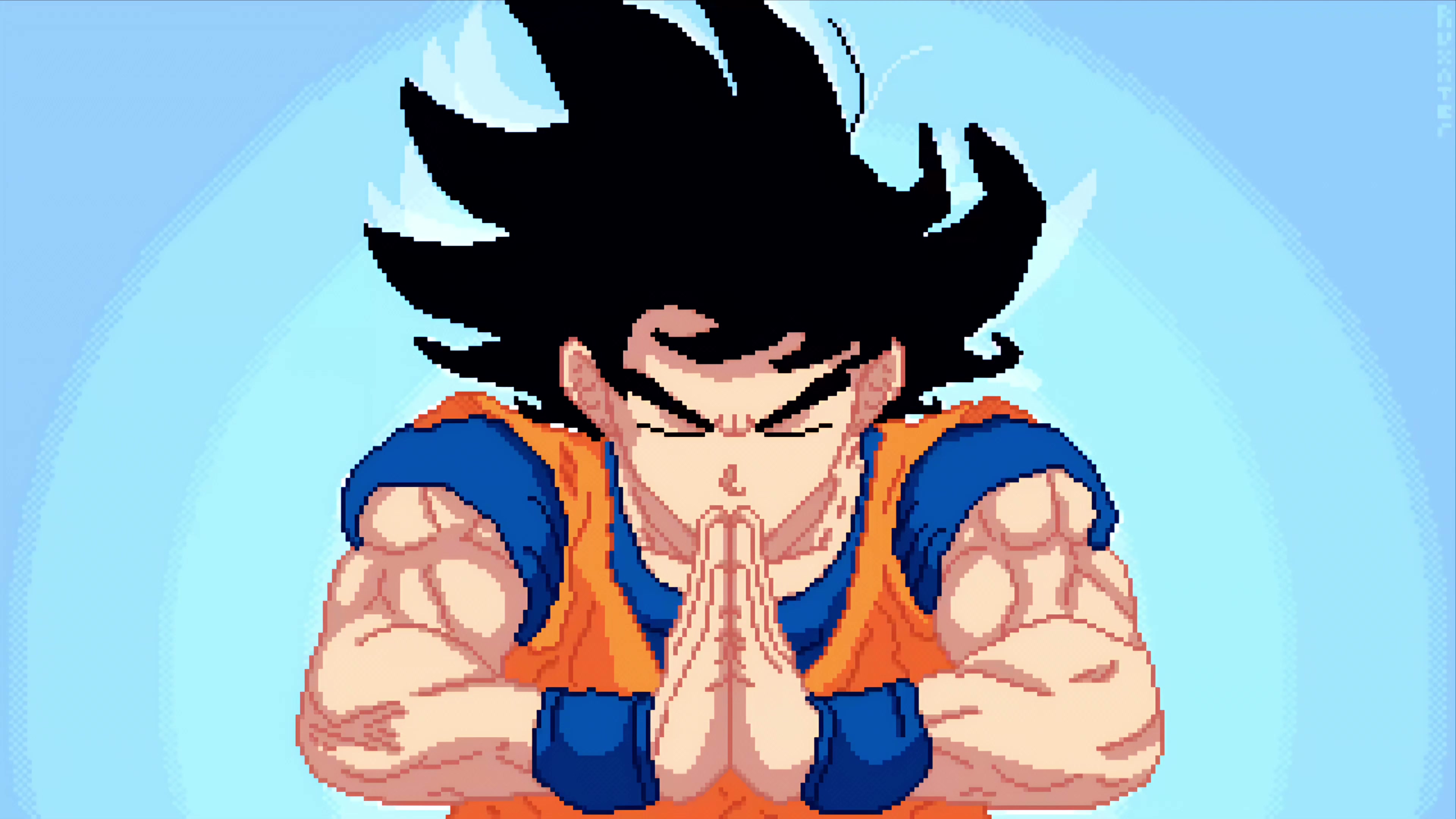 Dragon Ball Z - Goku Pixel Art Focus Live Wallpaper