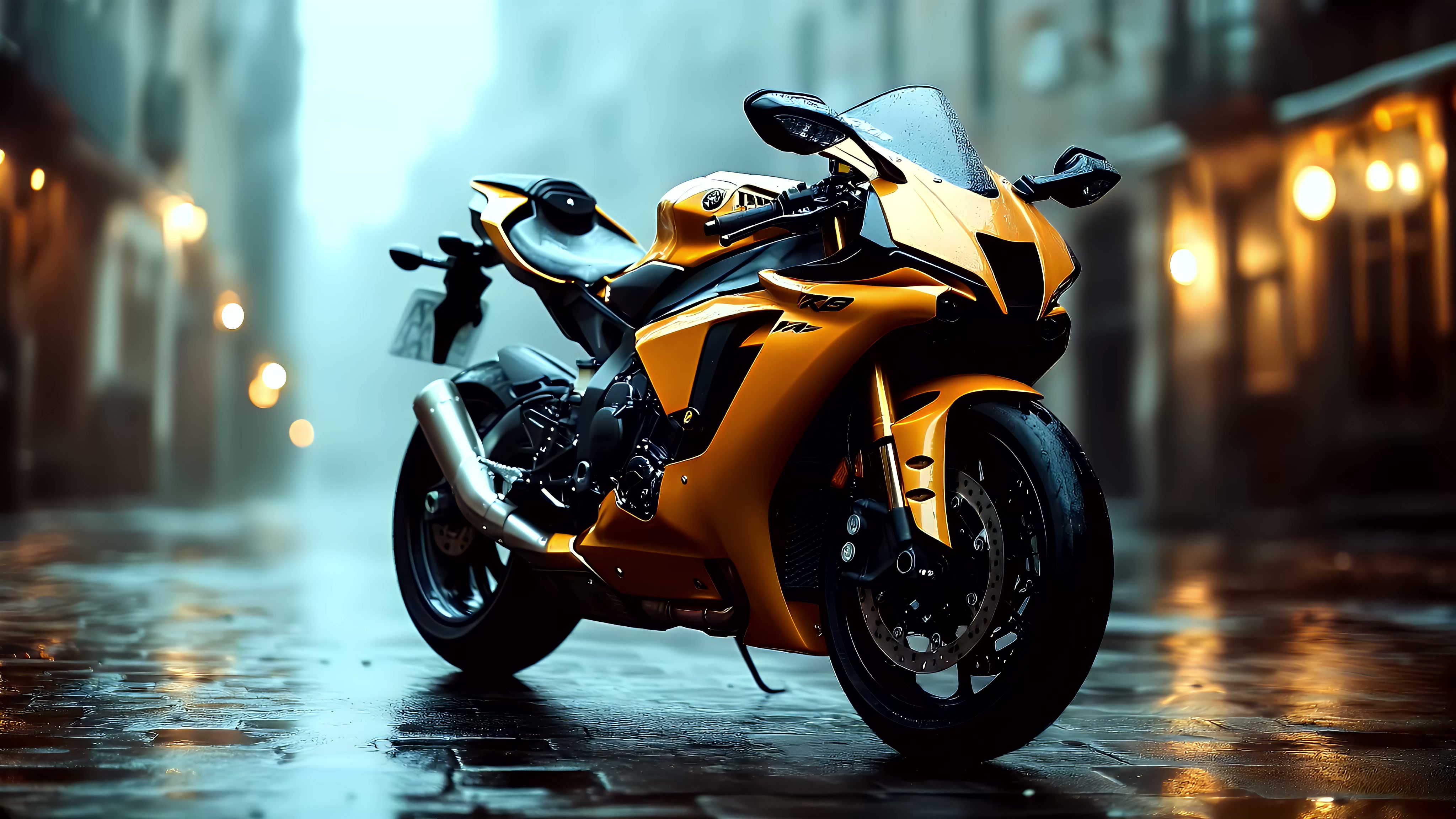 Golden Yamaha R1 – Live Wallpaper