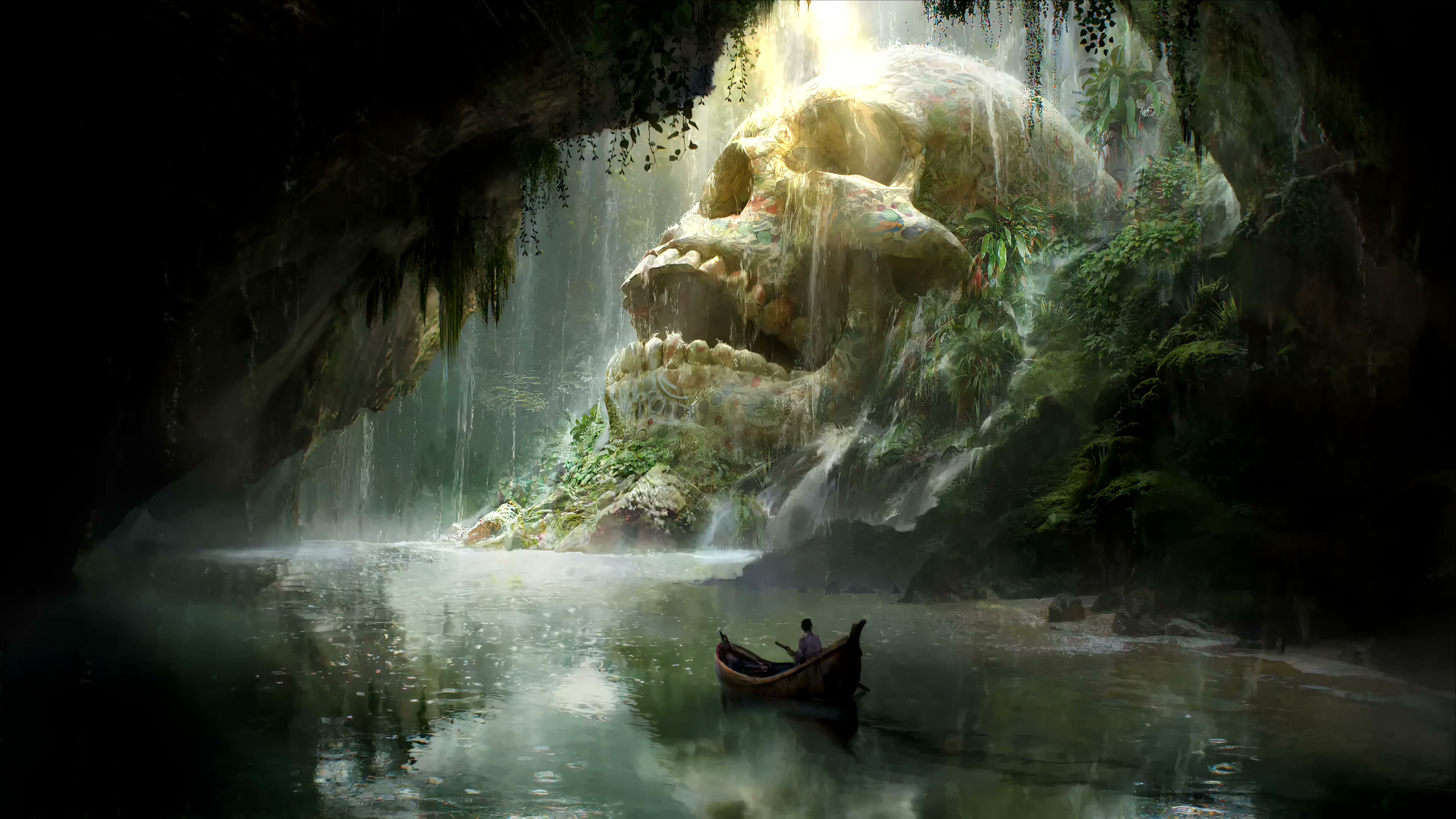 Ancient Giant Skull Cave Live Wallpaper