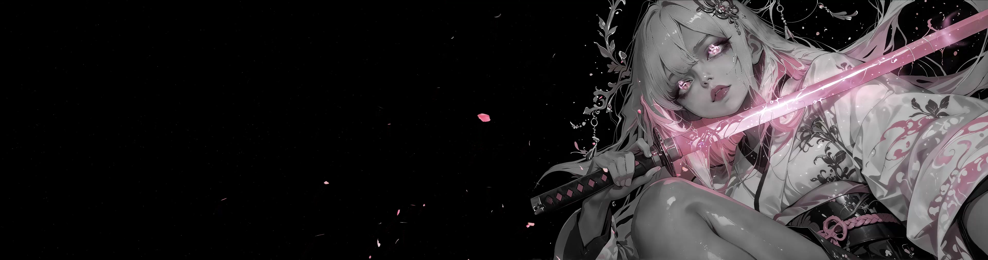 White-Haired Samurai Live Wallpaper